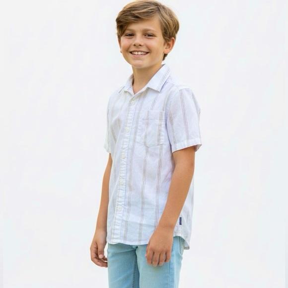 Volcom Other - VOLCOM Boys Striped Casual Button Down Shirt